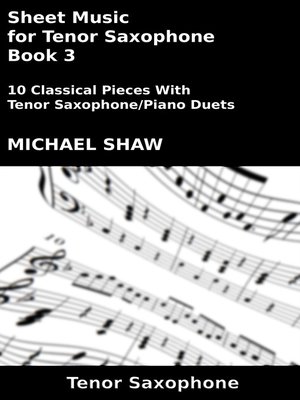 cover image of Sheet Music for Tenor Saxophone